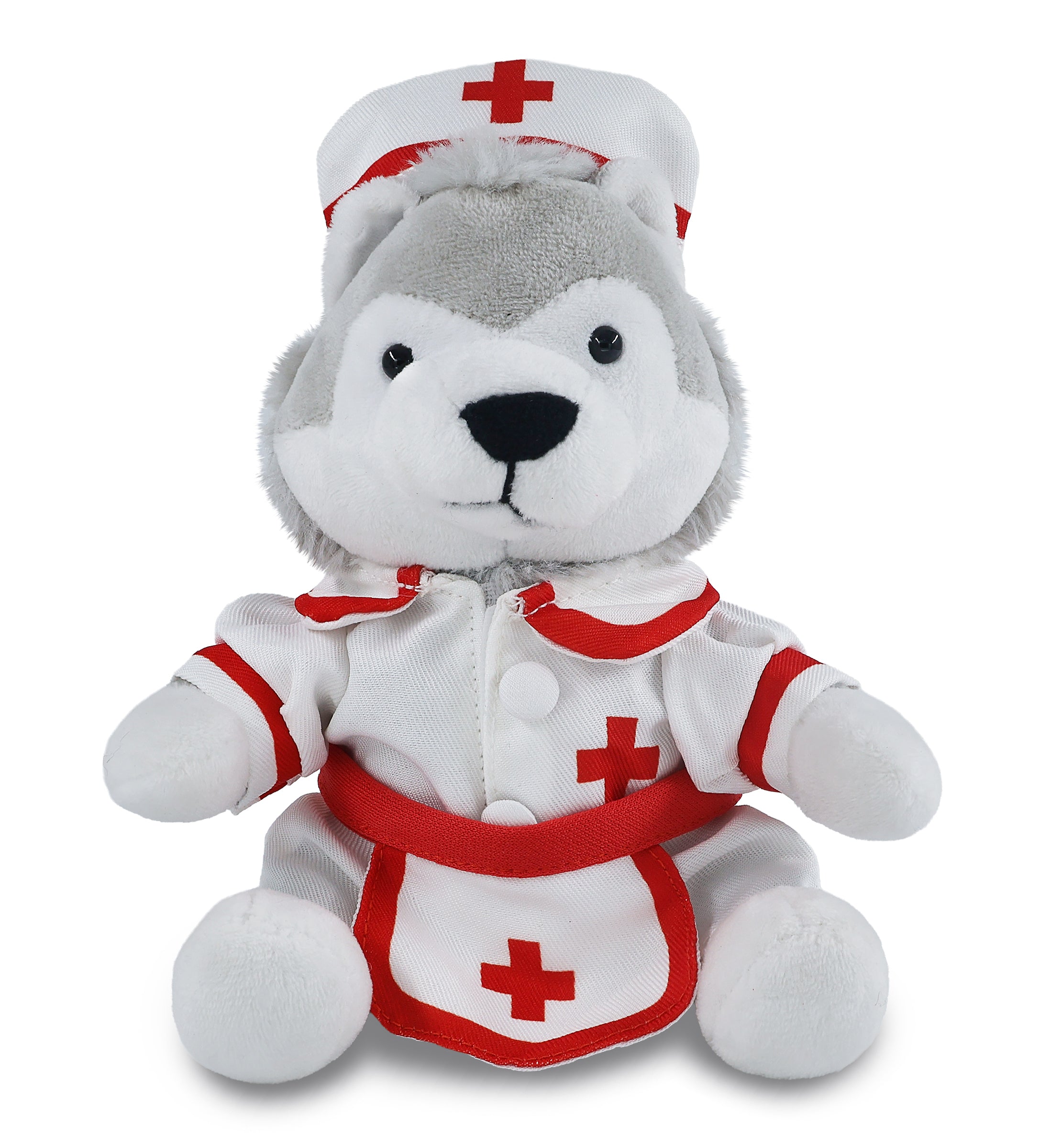 6" PLUSH - WOLF NURSE DRESS UP