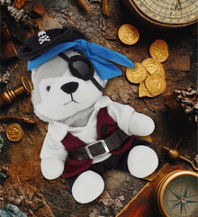 6" PLUSH - WOLF WITH PIRATE DRESS UP