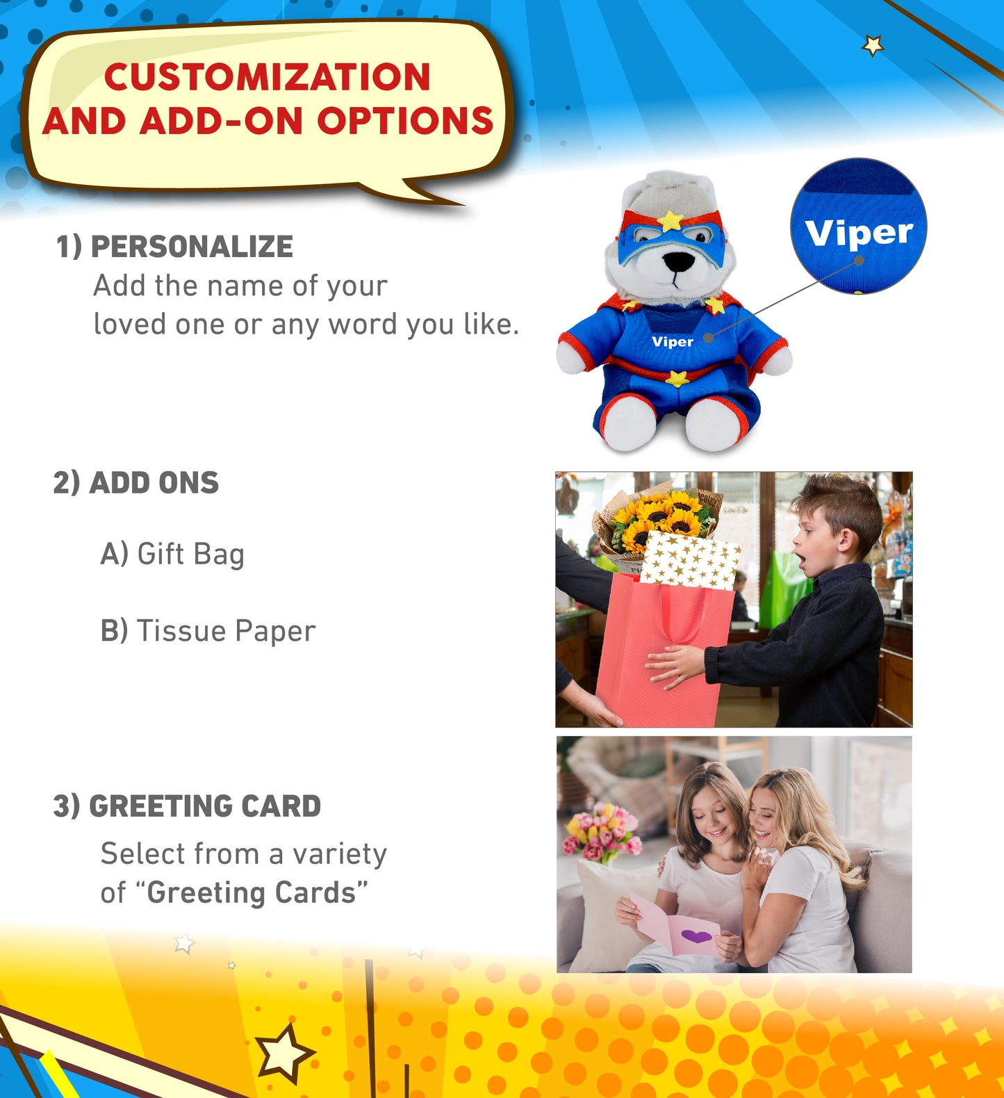 6" PLUSH - WOLF WITH SUPER HERO DRESS UP