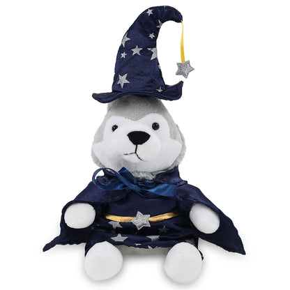 6" PLUSH - WOLF WITH WIZARD DRESS UP