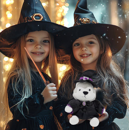 6" PLUSH - WOLF WITH WITCH DRESS UP