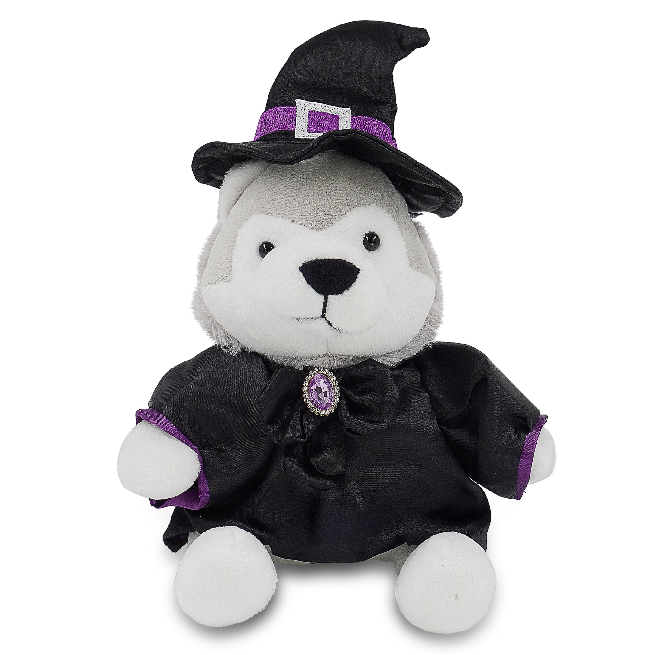 6" PLUSH - WOLF WITH WITCH DRESS UP