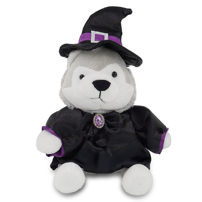 6" PLUSH - WOLF WITH WITCH DRESS UP