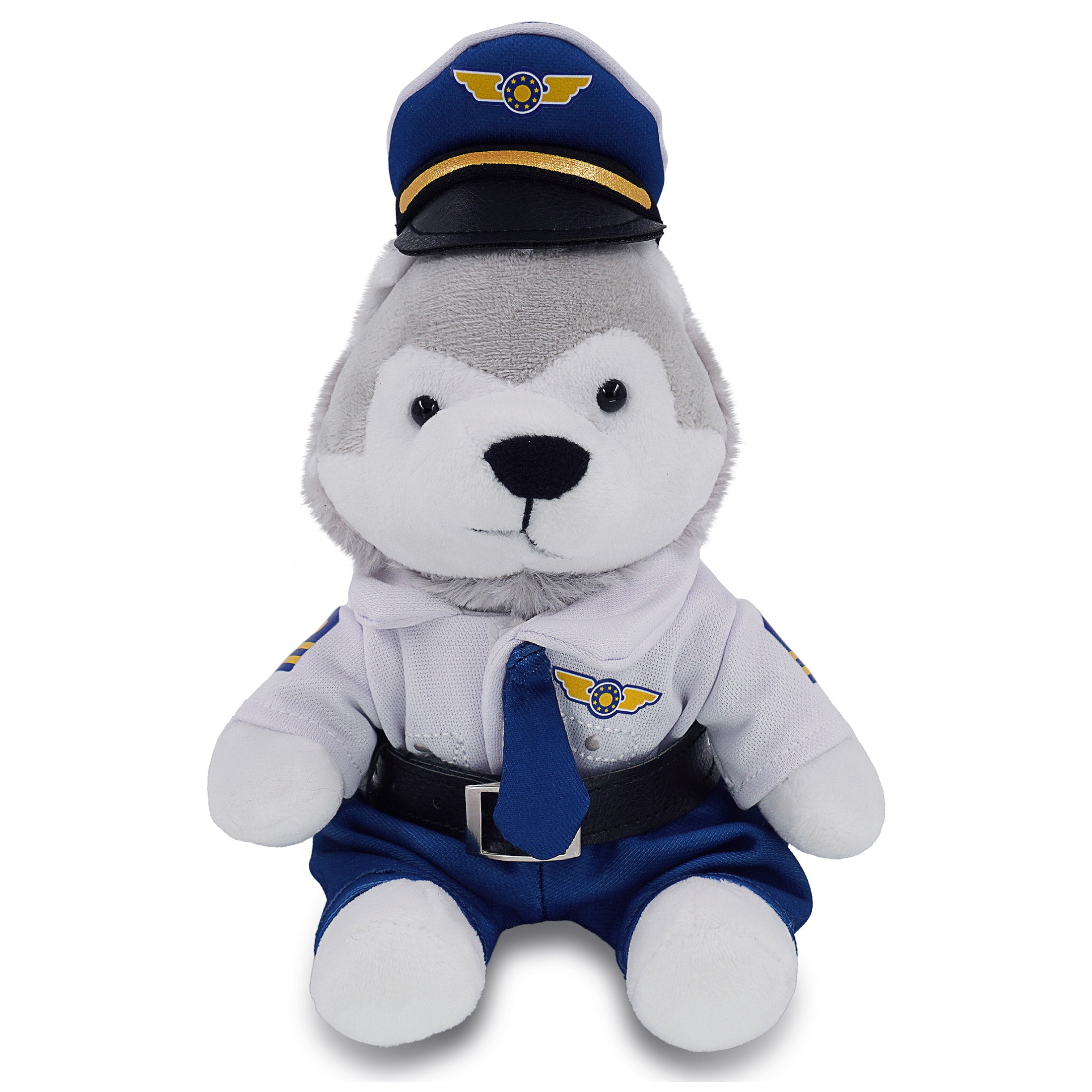 6" PLUSH - WOLF WITH PILOT DRESS UP