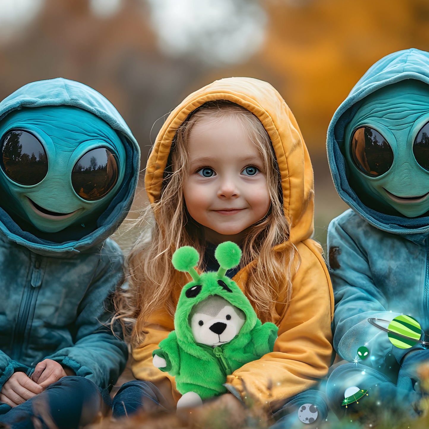 6" PLUSH - WOLF WITH ALIEN SWEATER