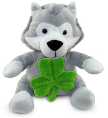 PLUSH SHAMROCK - 6" PLUSH - WOLF