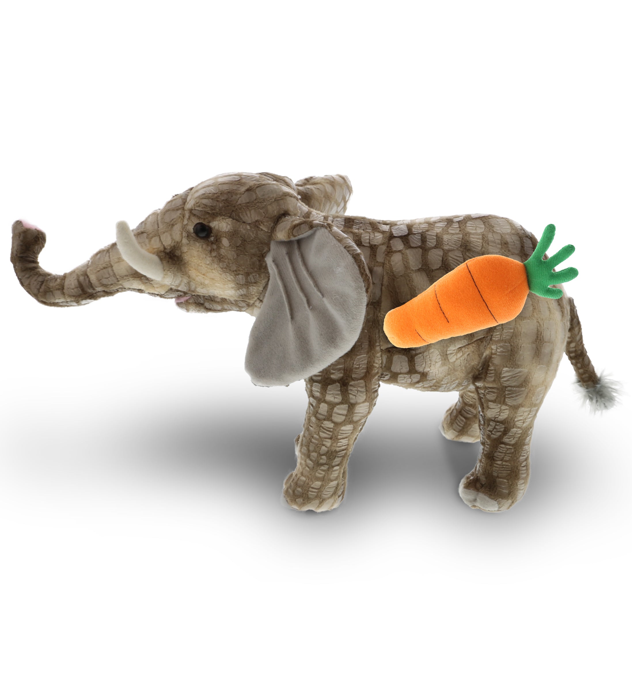 DolliBu Happy Easter Super Soft Plush Elephant with Carrot Plush - 12 Inches