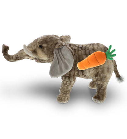 DolliBu Happy Easter Super Soft Plush Elephant with Carrot Plush - 12 Inches