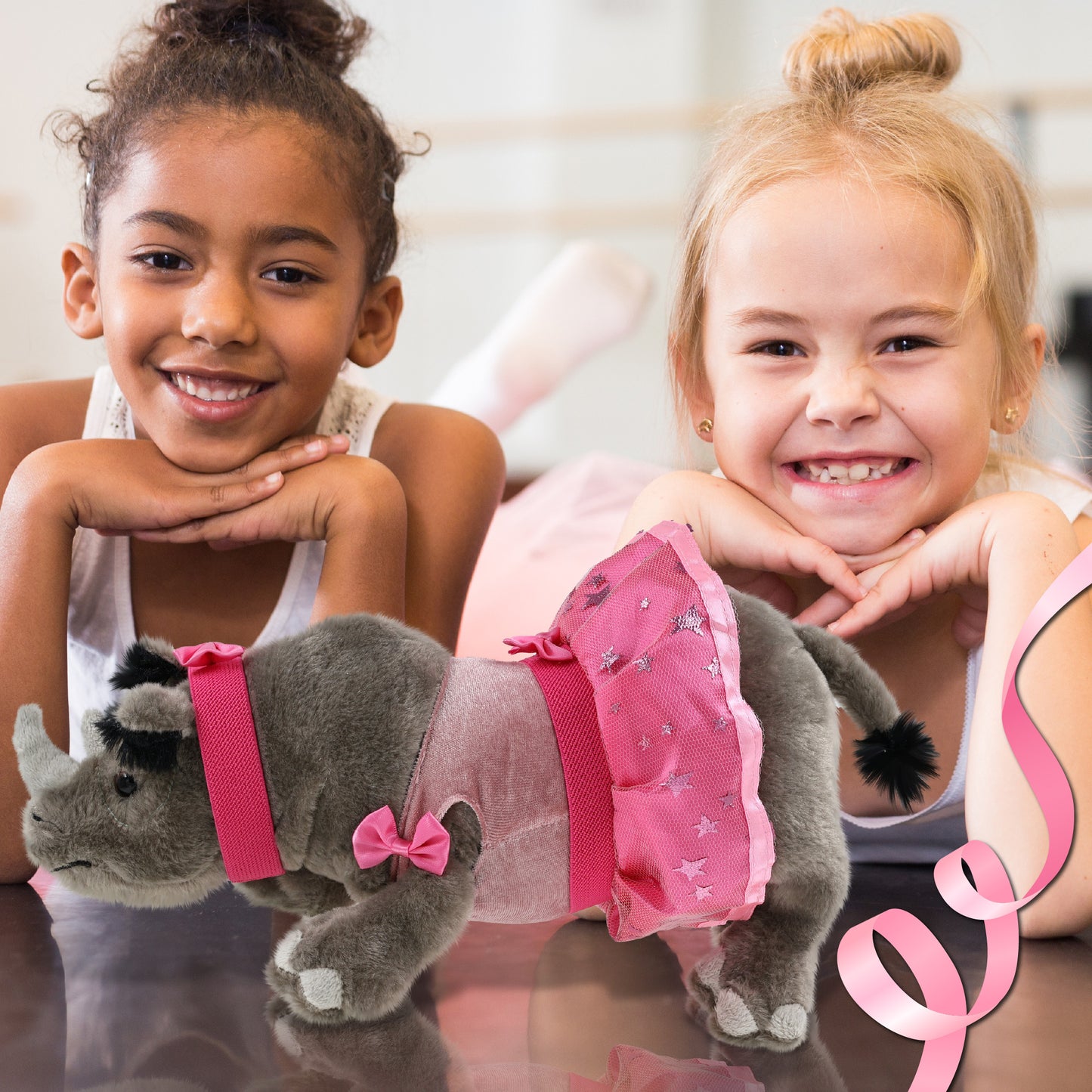 WILD COLLECTION PLUSH - 13" RHINO BALLERINA