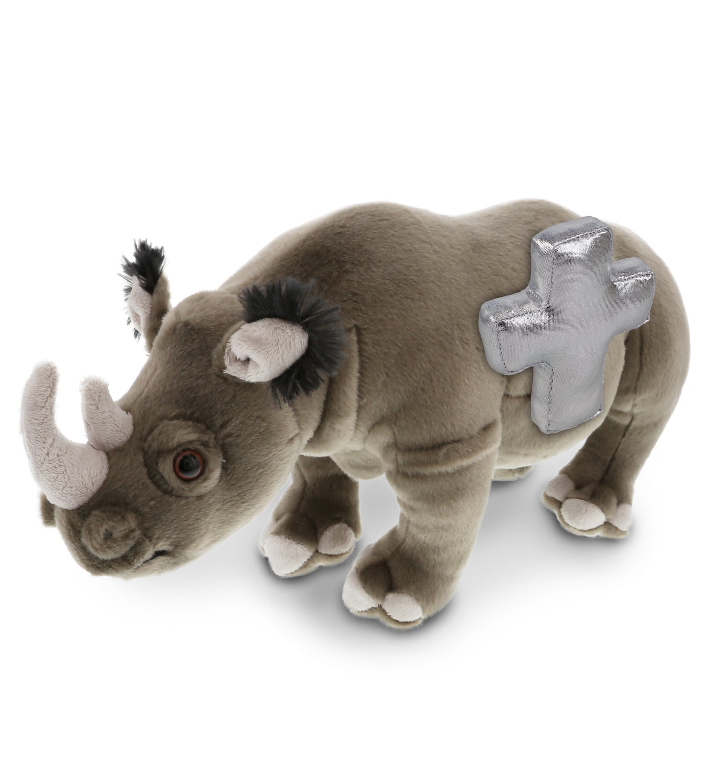 PLUSH CROSS - WILD COLLECTION PLUSH - 13" RHINO
