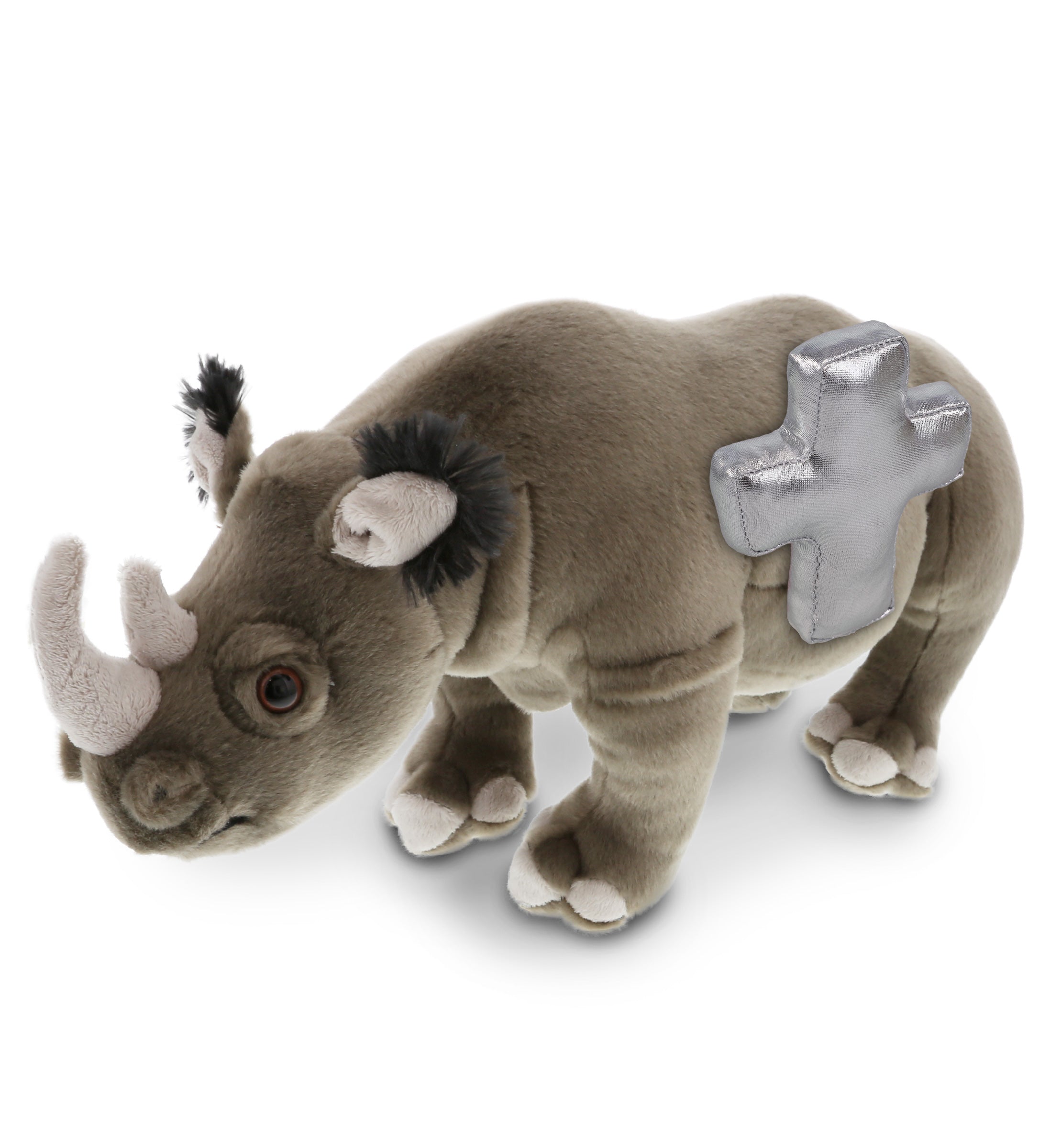 PLUSH CROSS - WILD COLLECTION PLUSH - 13" RHINO