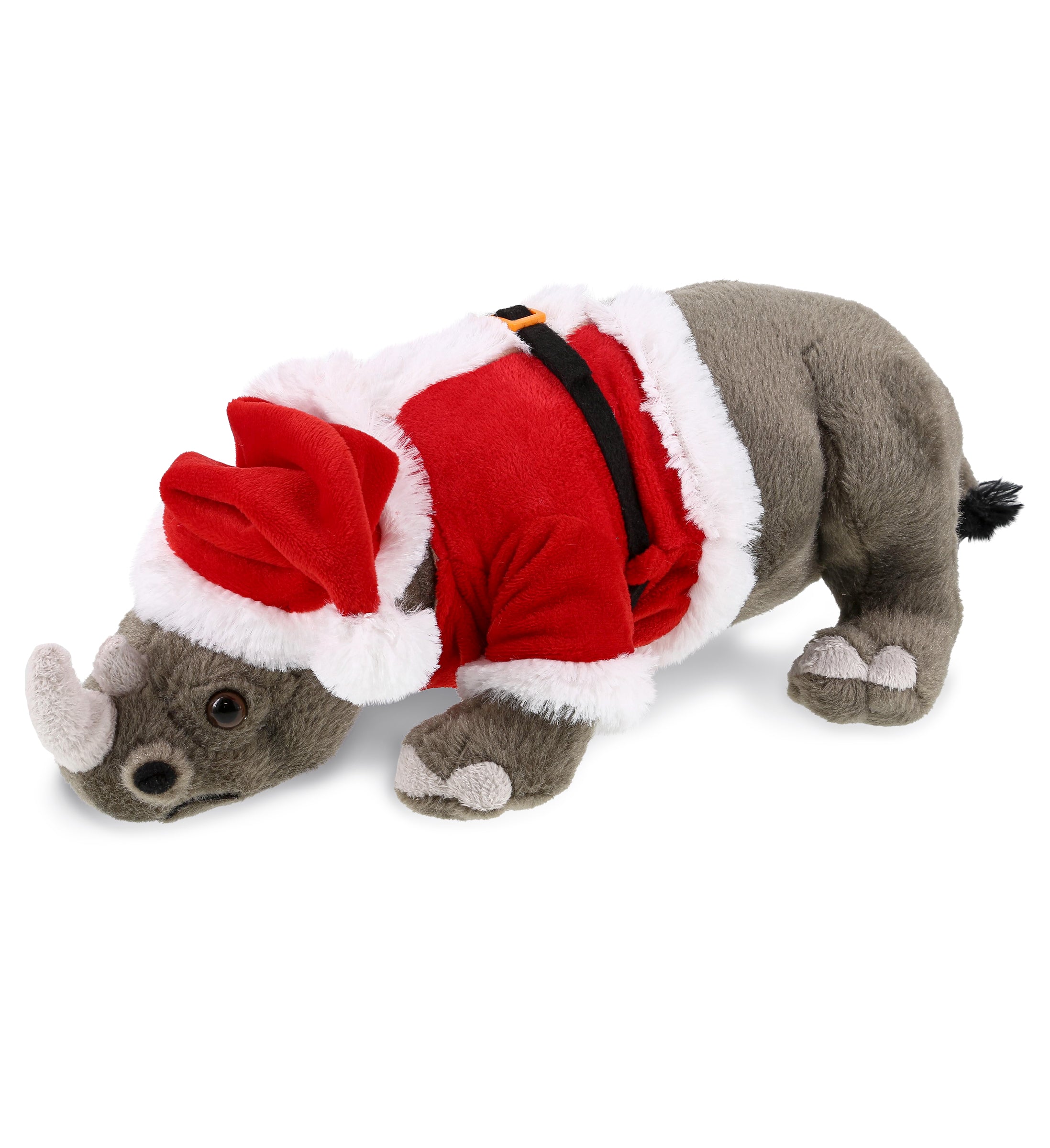 PLUSH SANTA - WILD COLLECTION PLUSH - 13" RHINO