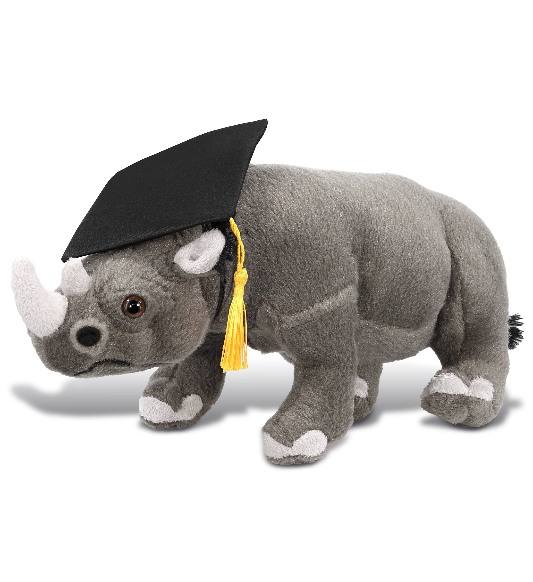 PLUSH GRADUATION - WILD COLLECTION PLUSH - 13" RHINO