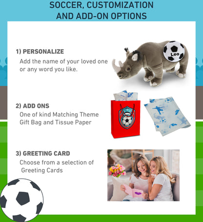 WILD COLLECTION PLUSH - 13" RHINO