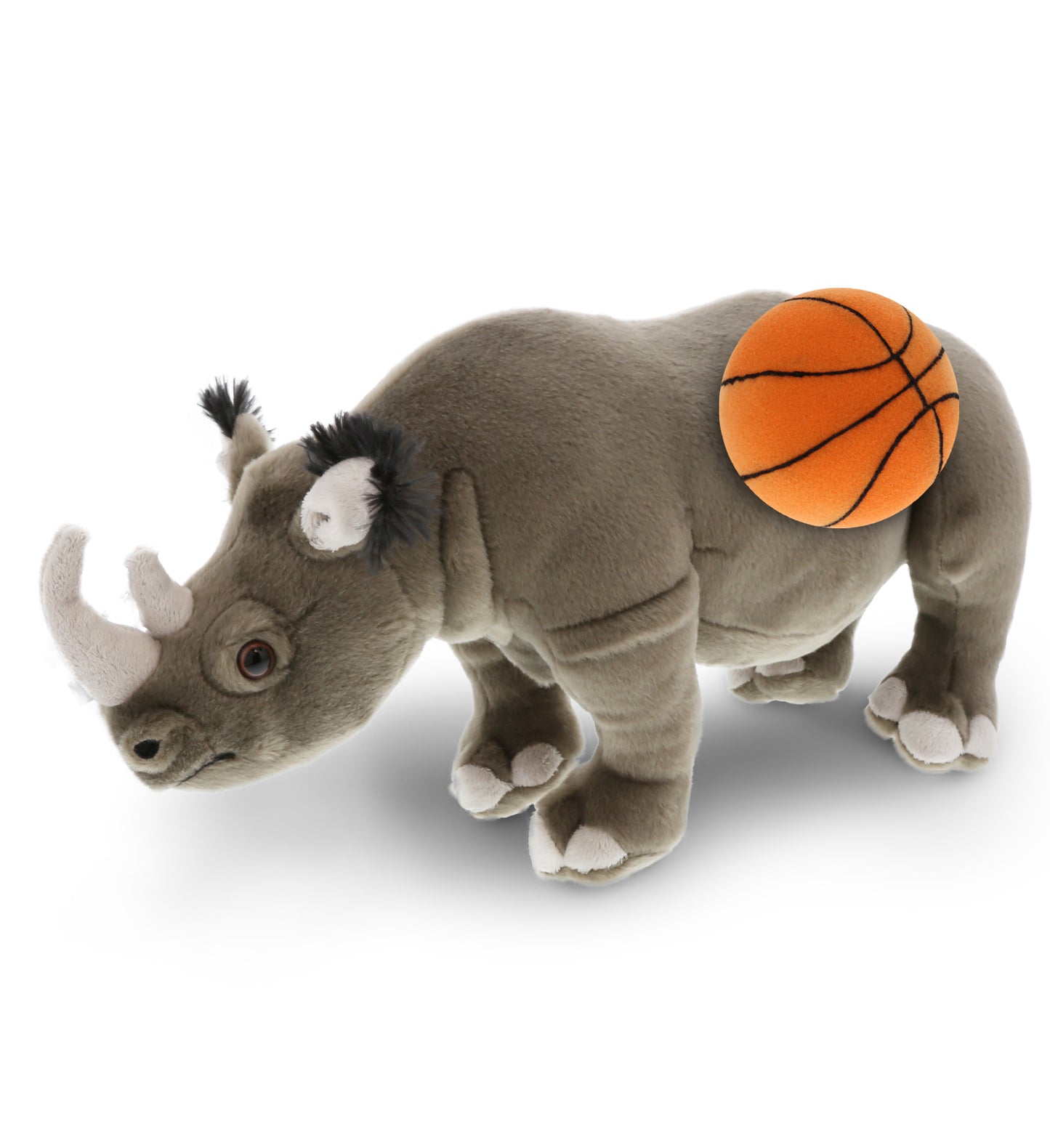 PLUSH BASKETBALL - WILD COLLECTION PLUSH - 13" RHINO
