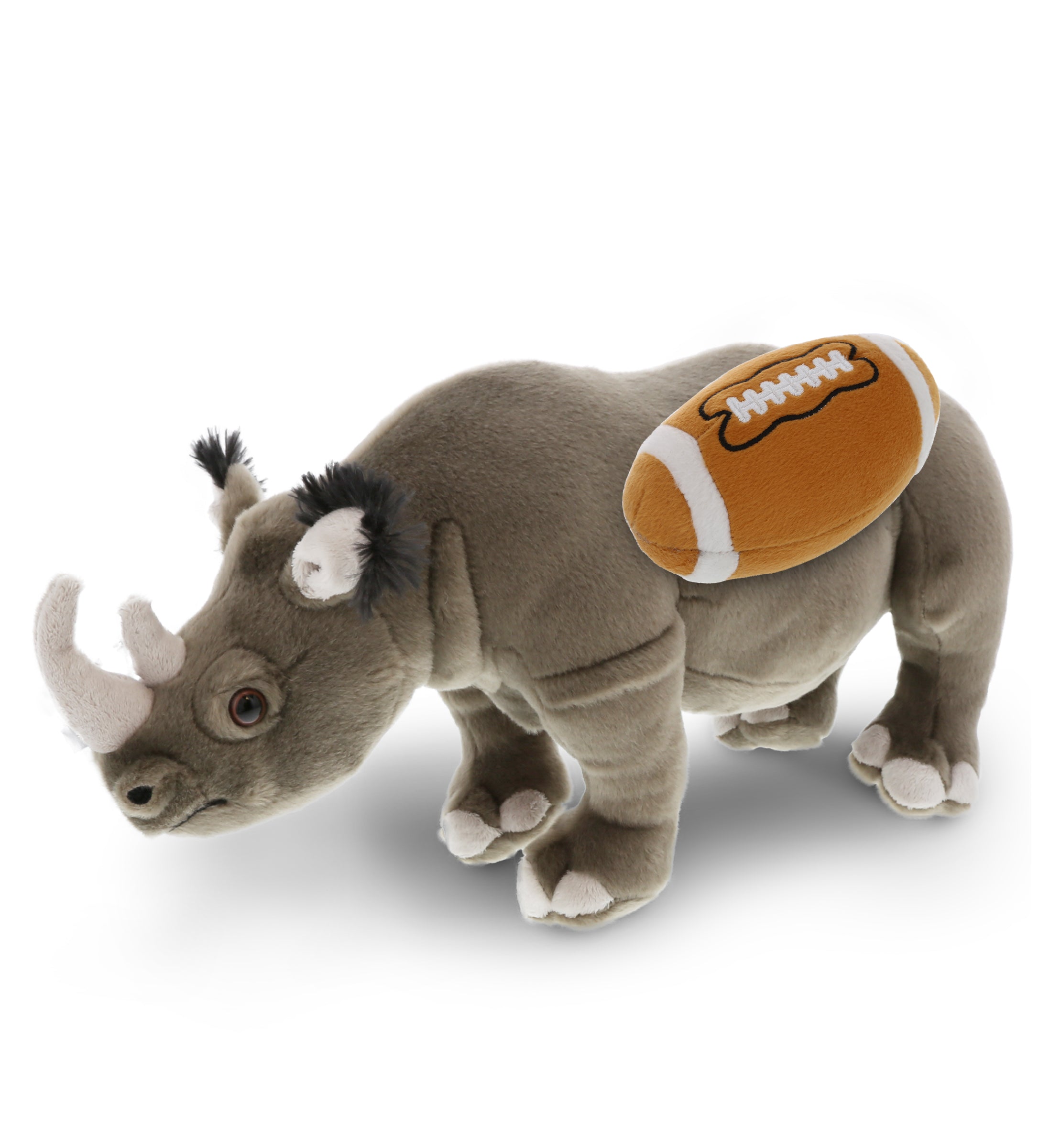 PLUSH FOOTBALL - WILD COLLECTION PLUSH - 13" RHINO