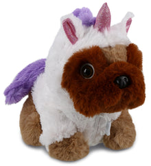 PLUSH UNICORN - SUPER SOFT PLUSH - BROWN PUG DOG