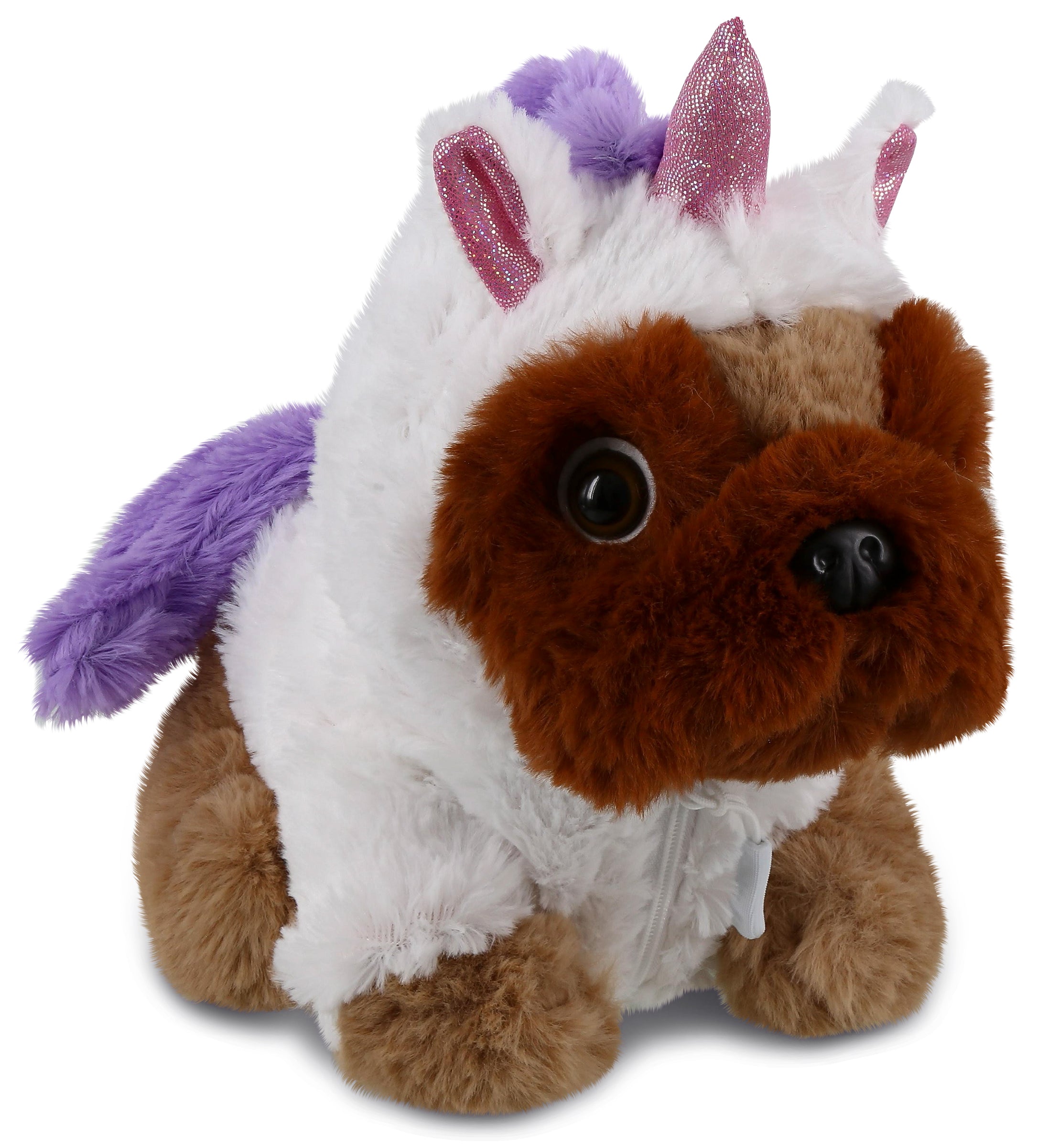 PLUSH UNICORN - SUPER SOFT PLUSH - BROWN PUG DOG