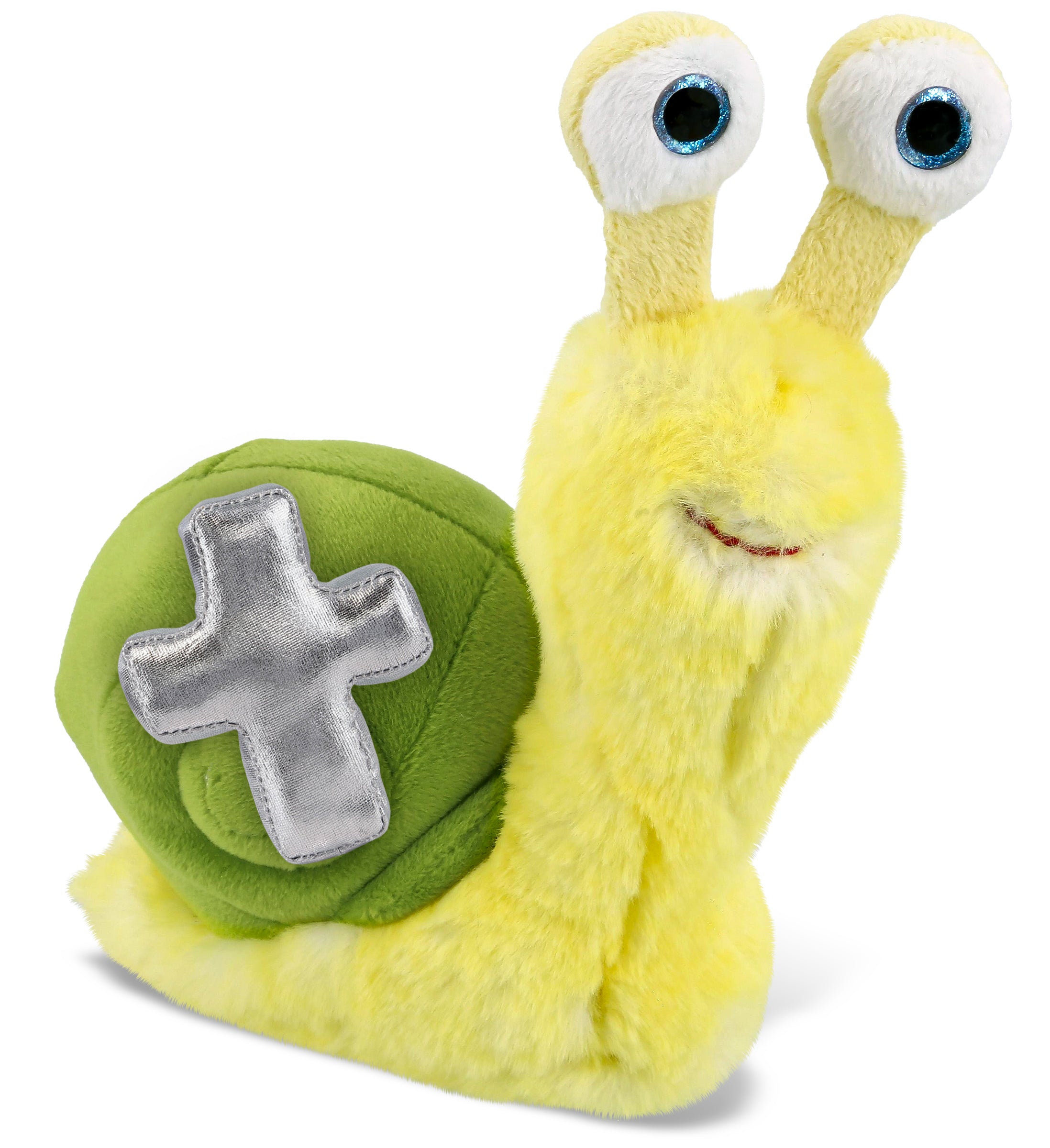 PLUSH CROSS - SUPER-SOFT PLUSH - YELLOW SNAIL SMALL 5.5"