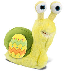 DolliBu Super Soft Small Yellow Snail with Easter Egg Plush Toy - 5.5 Inches