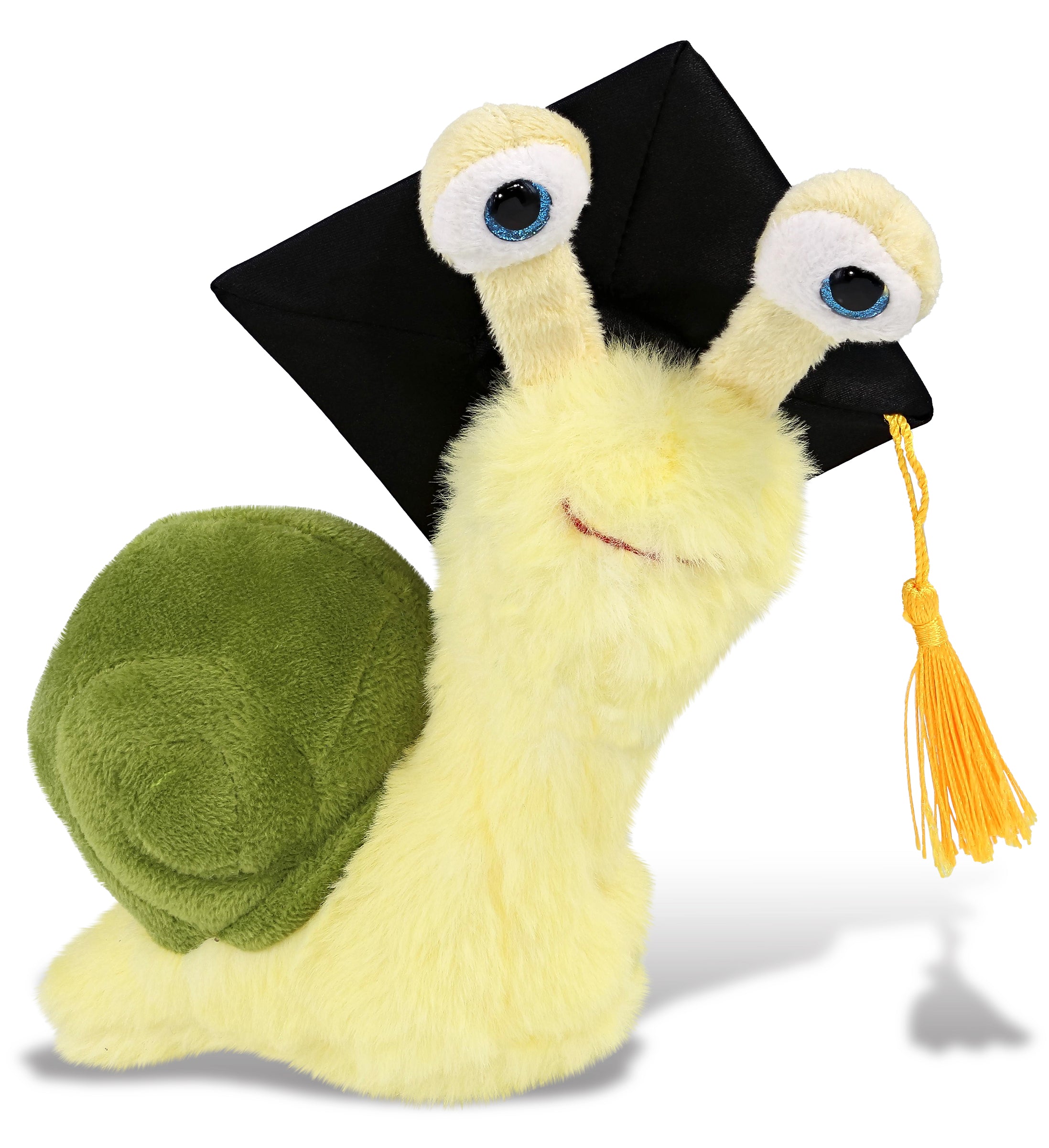 PLUSH GRADUATION - SUPER-SOFT PLUSH - YELLOW SNAIL SMALL 5.5"