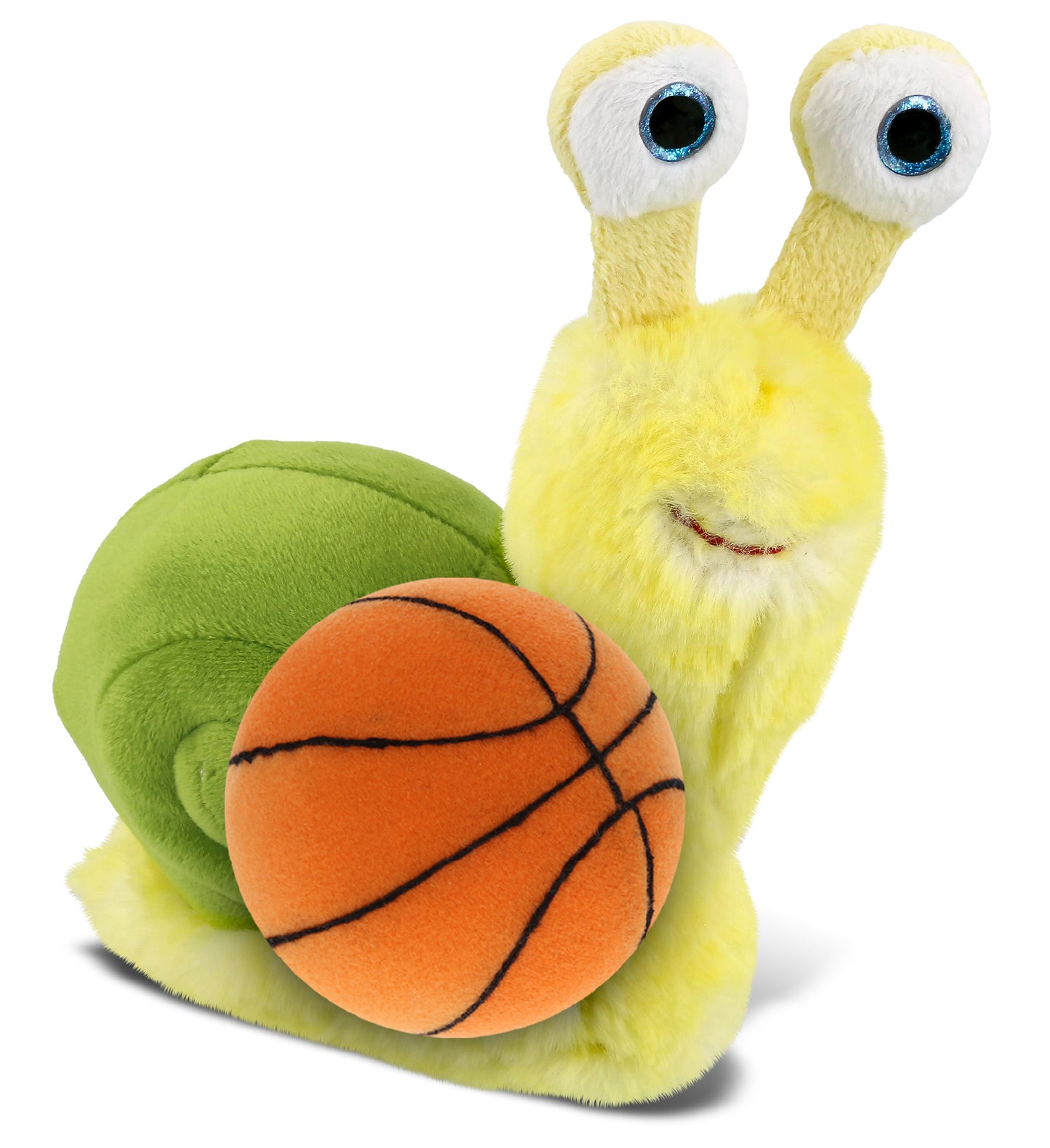 PLUSH BASKETBALL - SUPER-SOFT PLUSH - YELLOW SNAIL SMALL 5.5"