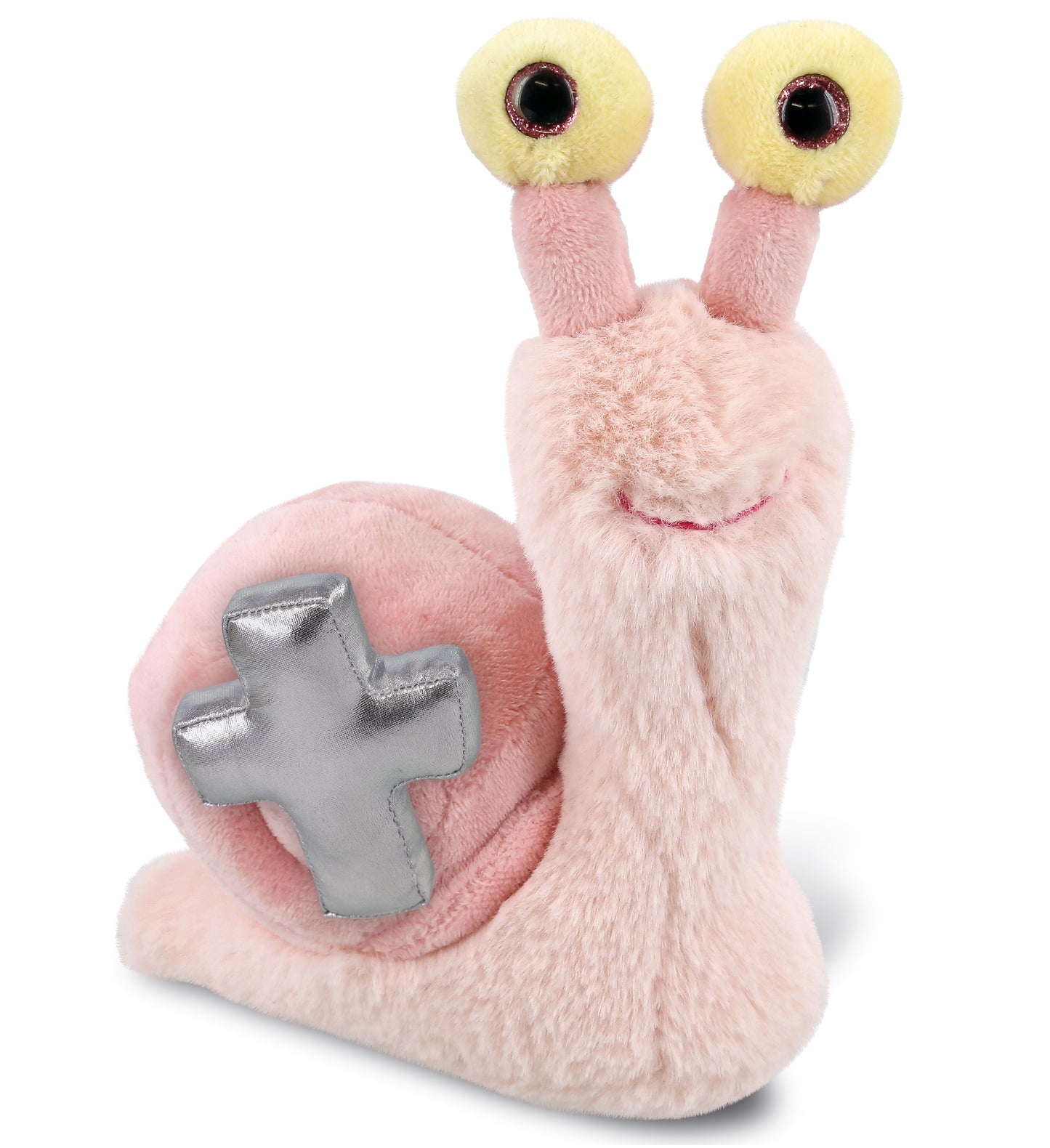 PLUSH CROSS - SUPER-SOFT PLUSH - PINK SNAIL SMALL 5.5"