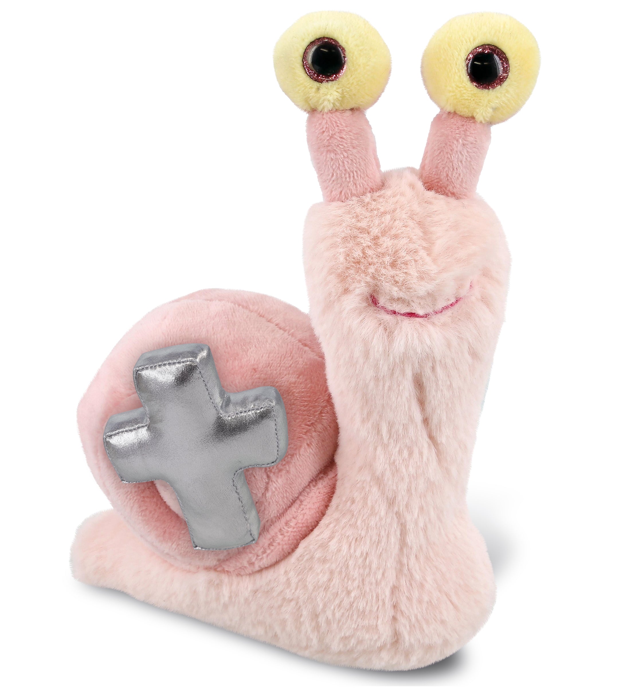 PLUSH CROSS - SUPER-SOFT PLUSH - PINK SNAIL SMALL 5.5"