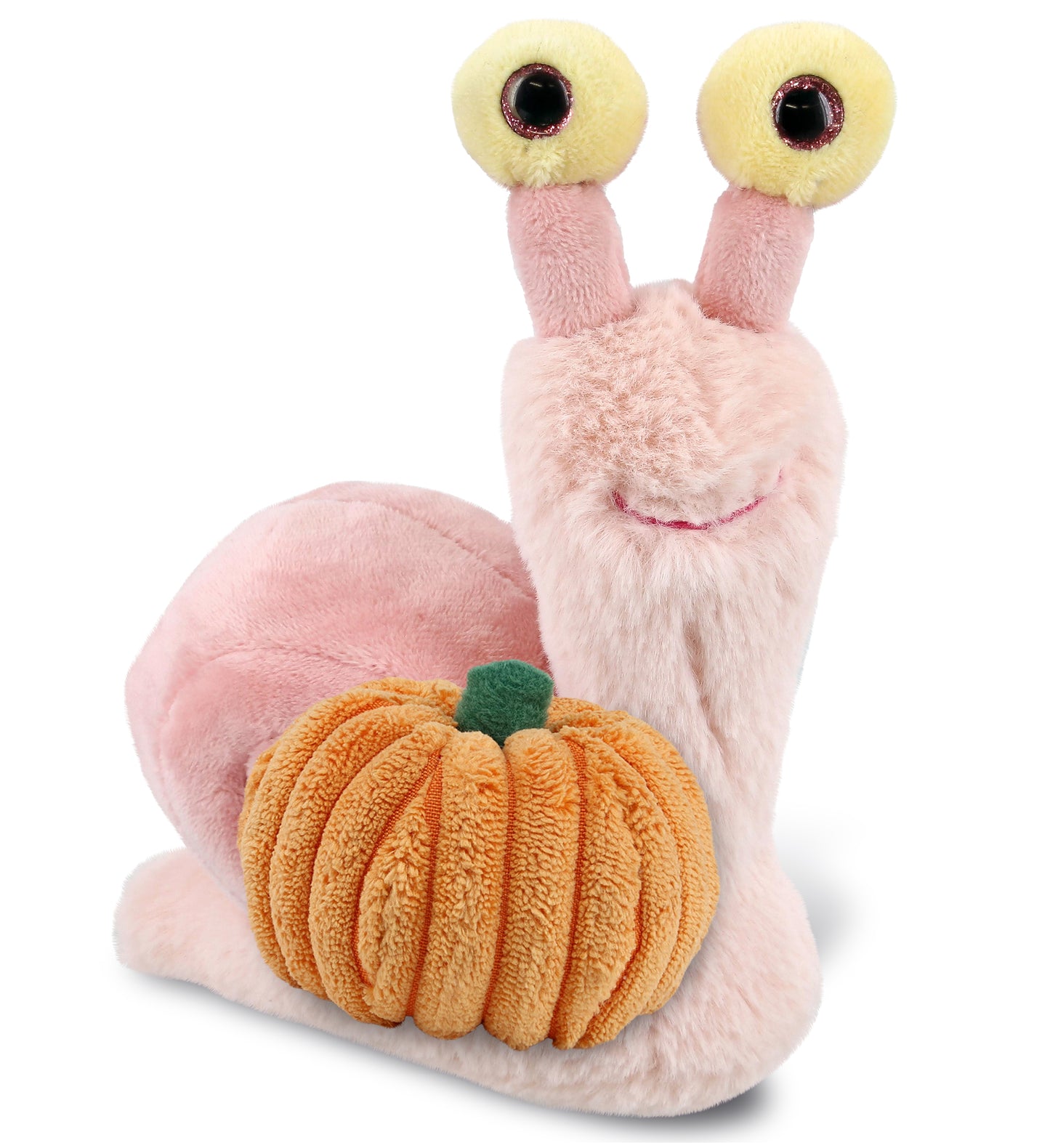 PLUSH PUMPKIN - SUPER-SOFT PLUSH - PINK SNAIL SMALL 5.5"
