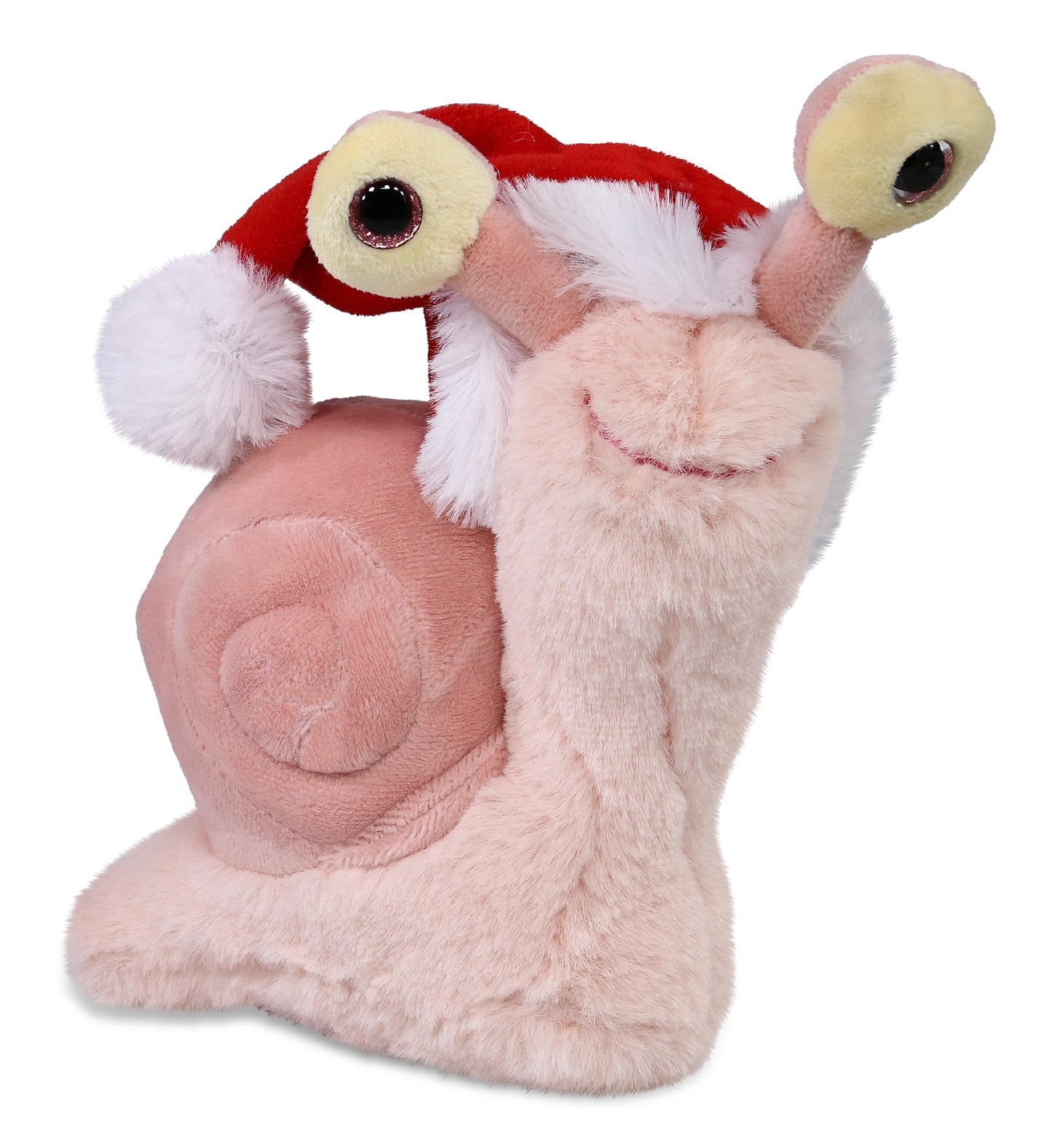 PLUSH SANTA - SUPER-SOFT PLUSH - PINK SNAIL SMALL 5.5"