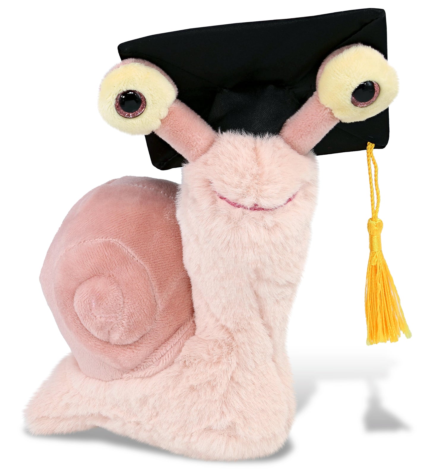 PLUSH GRADUATION - SUPER-SOFT PLUSH - PINK SNAIL SMALL 5.5"