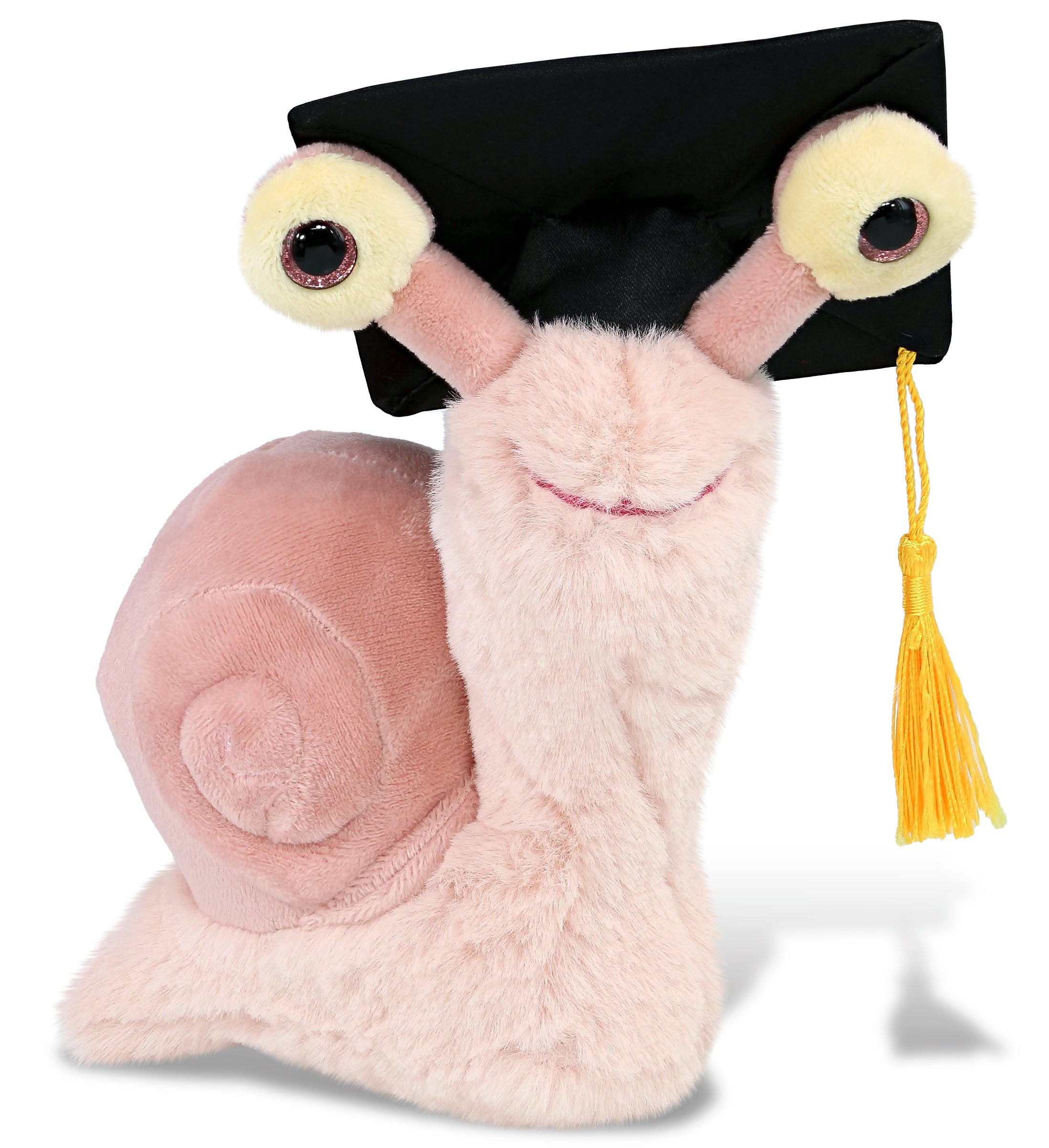 PLUSH GRADUATION - SUPER-SOFT PLUSH - PINK SNAIL SMALL 5.5"