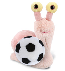 SUPER-SOFT PLUSH - PINK SNAIL SMALL 5.5" WITH SOCCER PLUSH