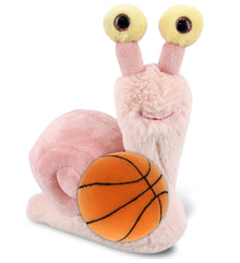 PLUSH BASKETBALL - SUPER-SOFT PLUSH - PINK SNAIL SMALL 5.5"