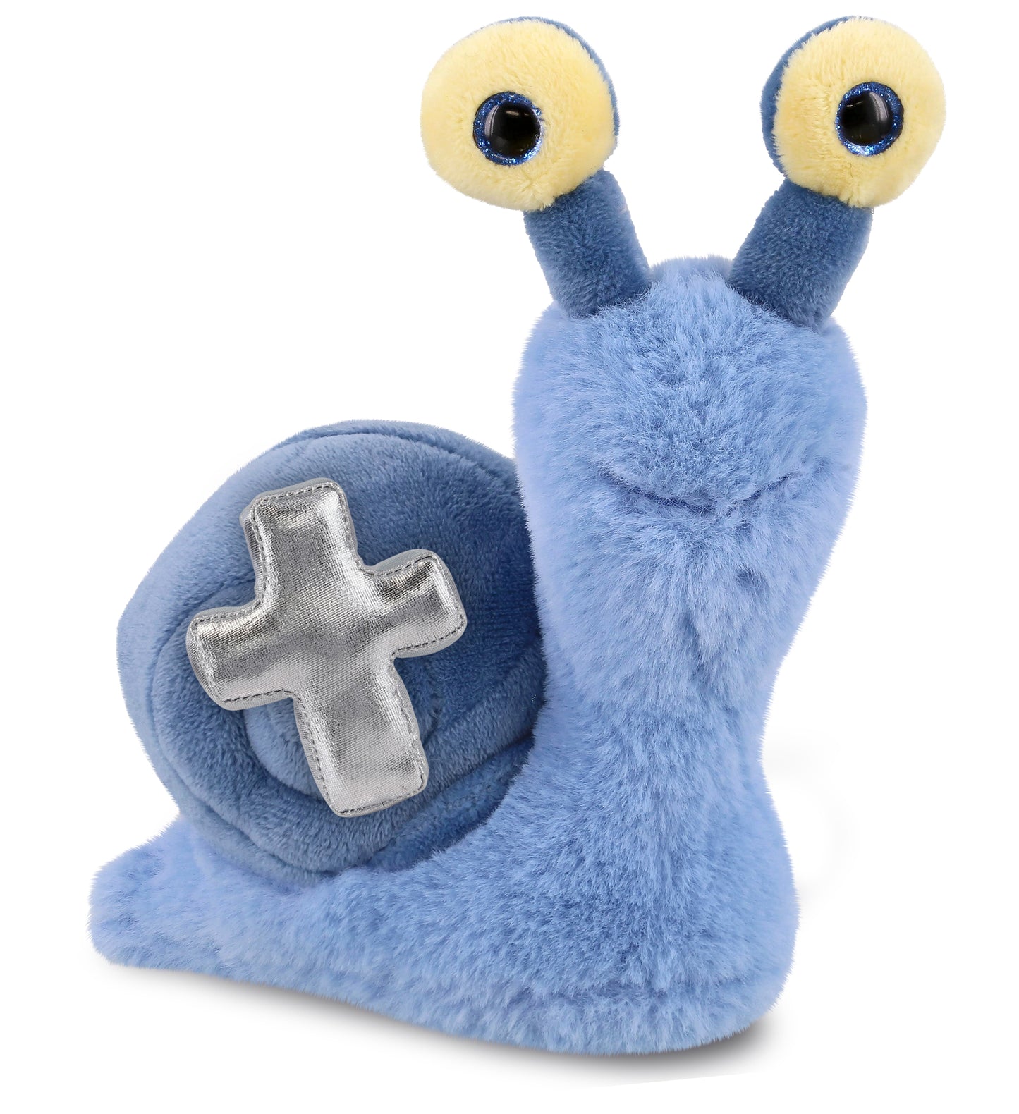PLUSH CROSS - SUPER-SOFT PLUSH - BLUE SNAIL SMALL 5.5"