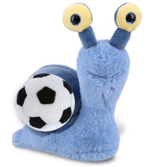 SUPER-SOFT PLUSH - BLUE SNAIL SMALL 5.5" WITH SOCCER PLUSH