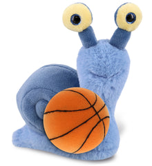 PLUSH BASKETBALL - SUPER-SOFT PLUSH - BLUE SNAIL SMALL 5.5"