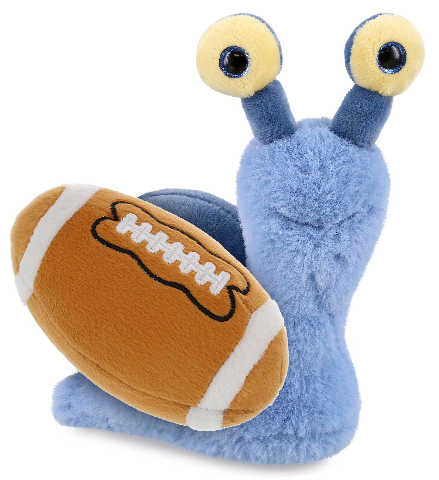 SUPER-SOFT PLUSH - BLUE SNAIL SMALL 5.5" WITH FOOTBALL PLUSH
