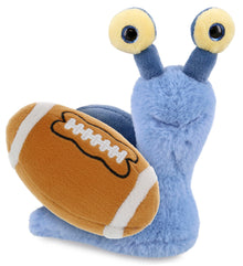 SUPER-SOFT PLUSH - BLUE SNAIL SMALL 5.5" WITH FOOTBALL PLUSH