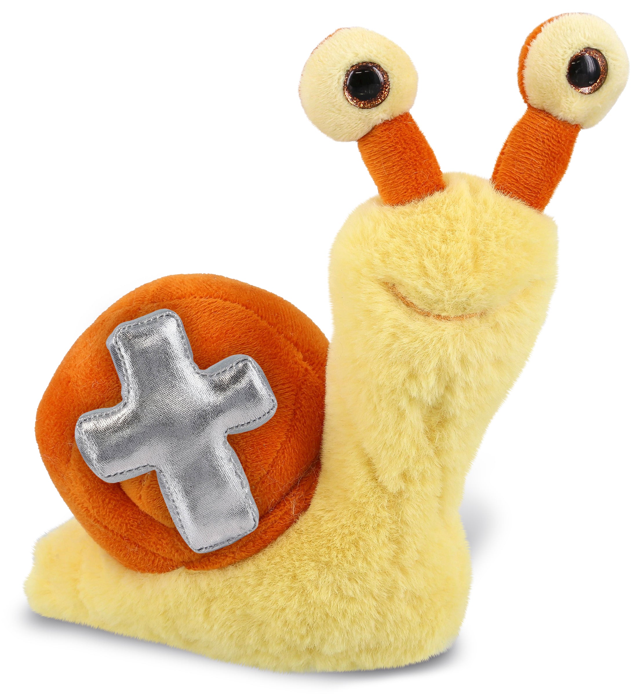 PLUSH CROSS - SUPER-SOFT PLUSH - ORANGE SNAIL SMALL 5.5"