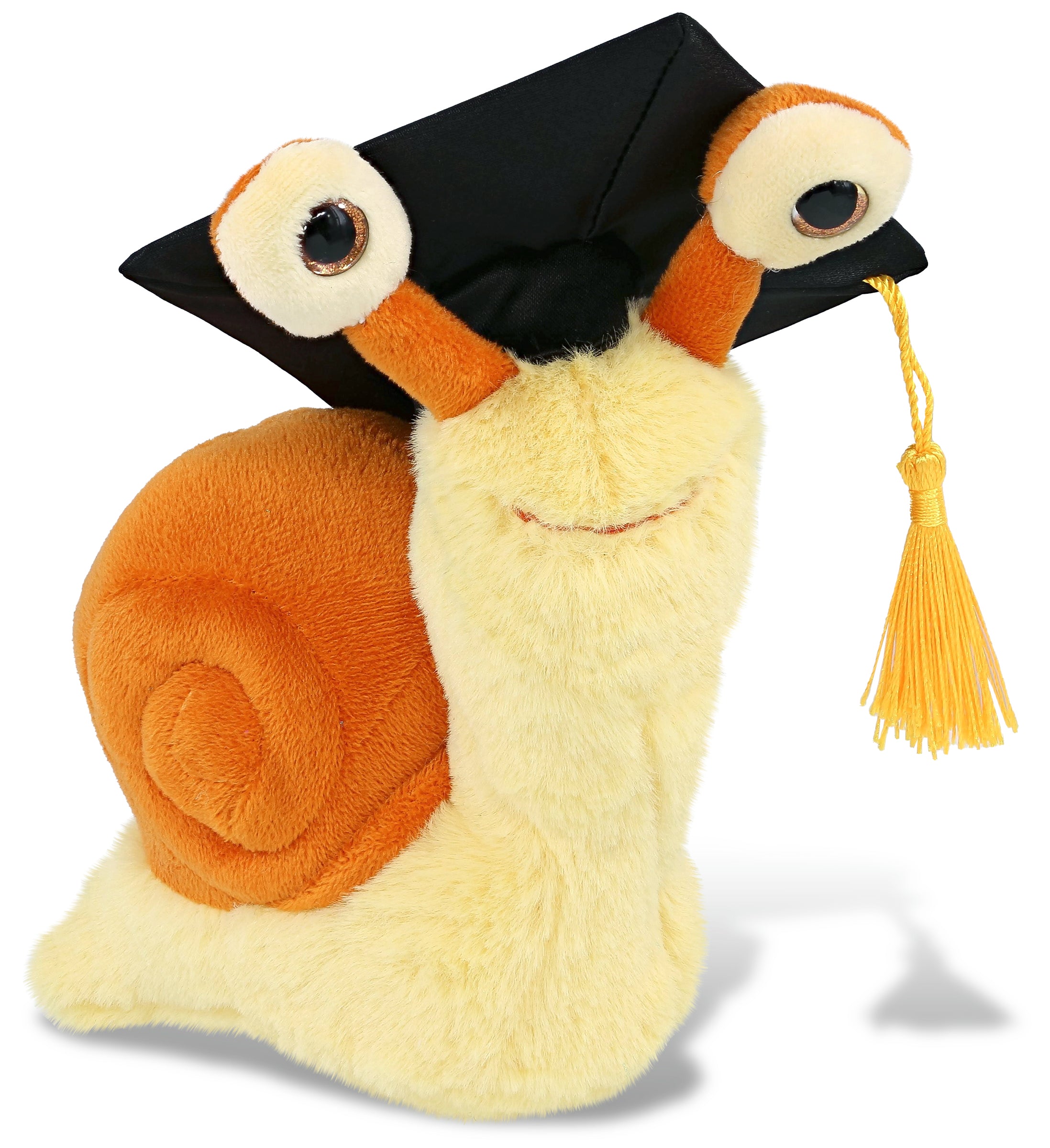 PLUSH GRADUATION - SUPER-SOFT PLUSH - ORANGE SNAIL SMALL 5.5"