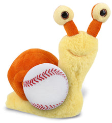 PLUSH BASEBALL - SUPER-SOFT PLUSH - ORANGE SNAIL SMALL 5.5"