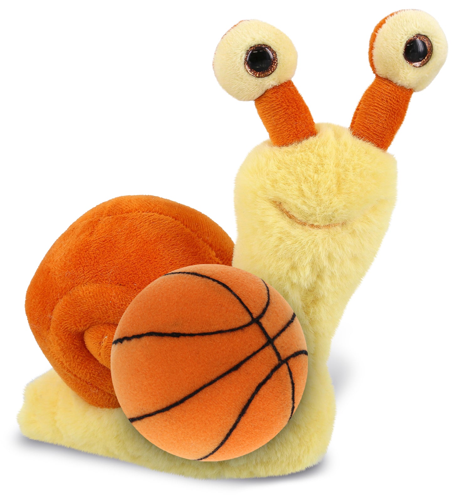 PLUSH BASKETBALL - SUPER-SOFT PLUSH - ORANGE SNAIL SMALL 5.5"
