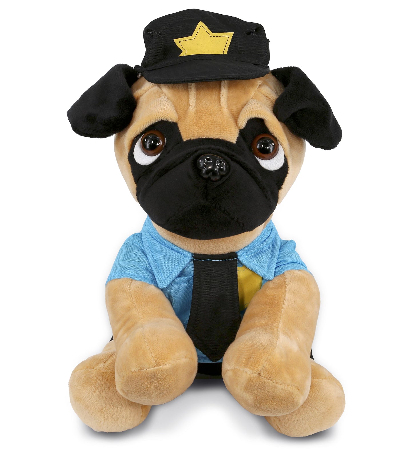 PLUSH POLICE - PLUSH - PUG DOG 10"