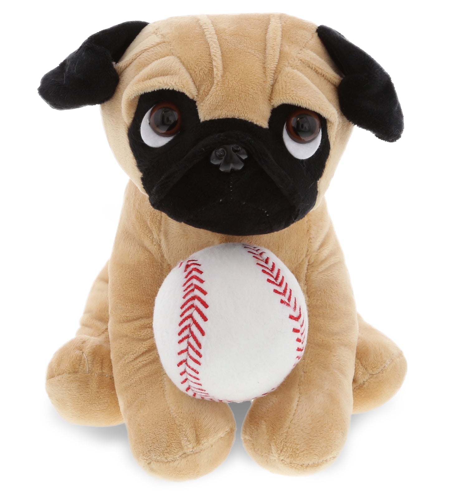 PLUSH BASEBALL - PLUSH - PUG DOG 10"