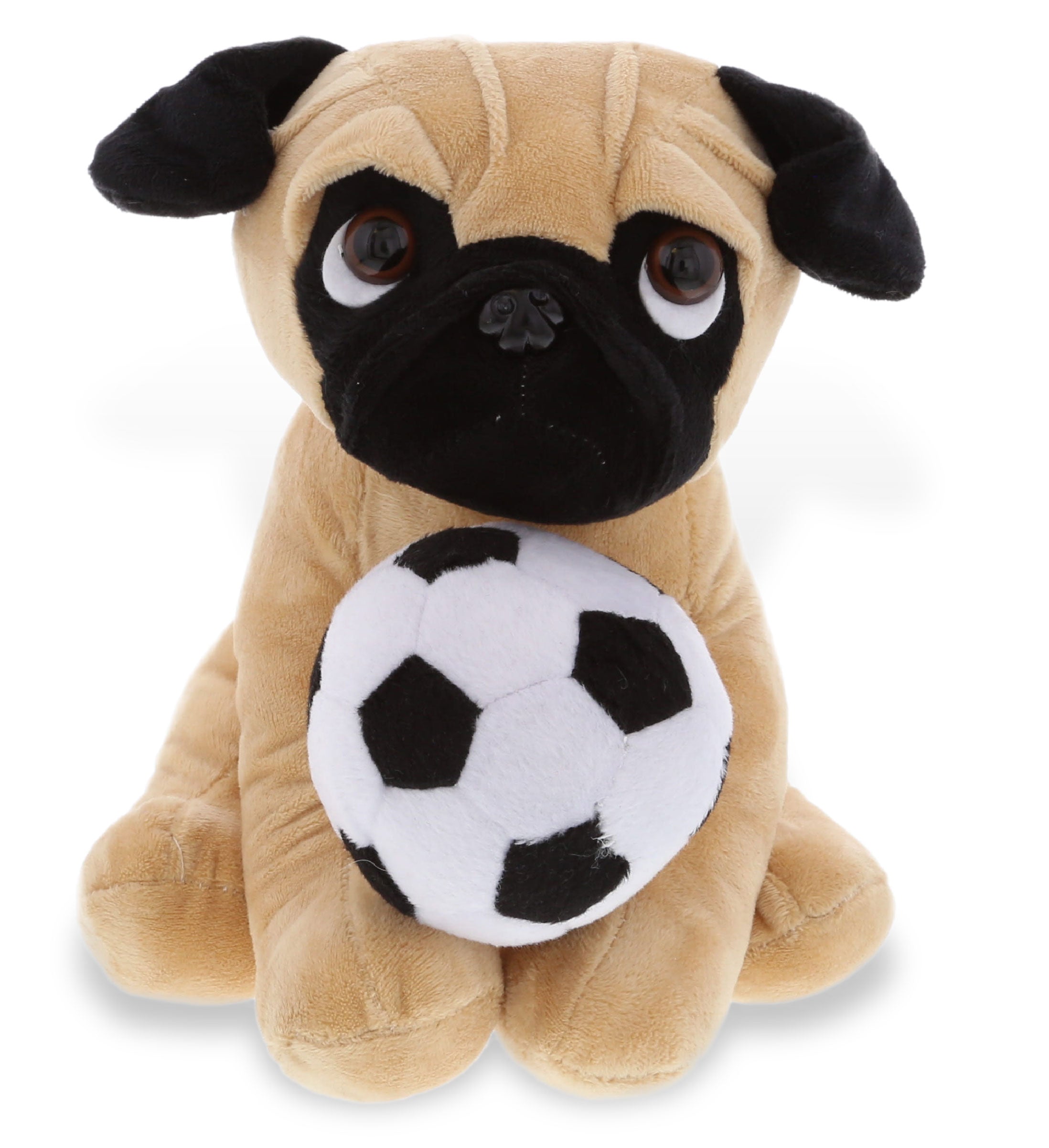 PLUSH SOCCER BALL - PLUSH - PUG DOG 10"