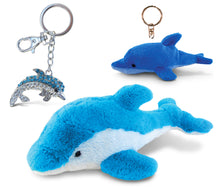 PLUSH KEYCHAIN - DOLPHIN - SUPER-SOFT PLUSH - DOLPHIN