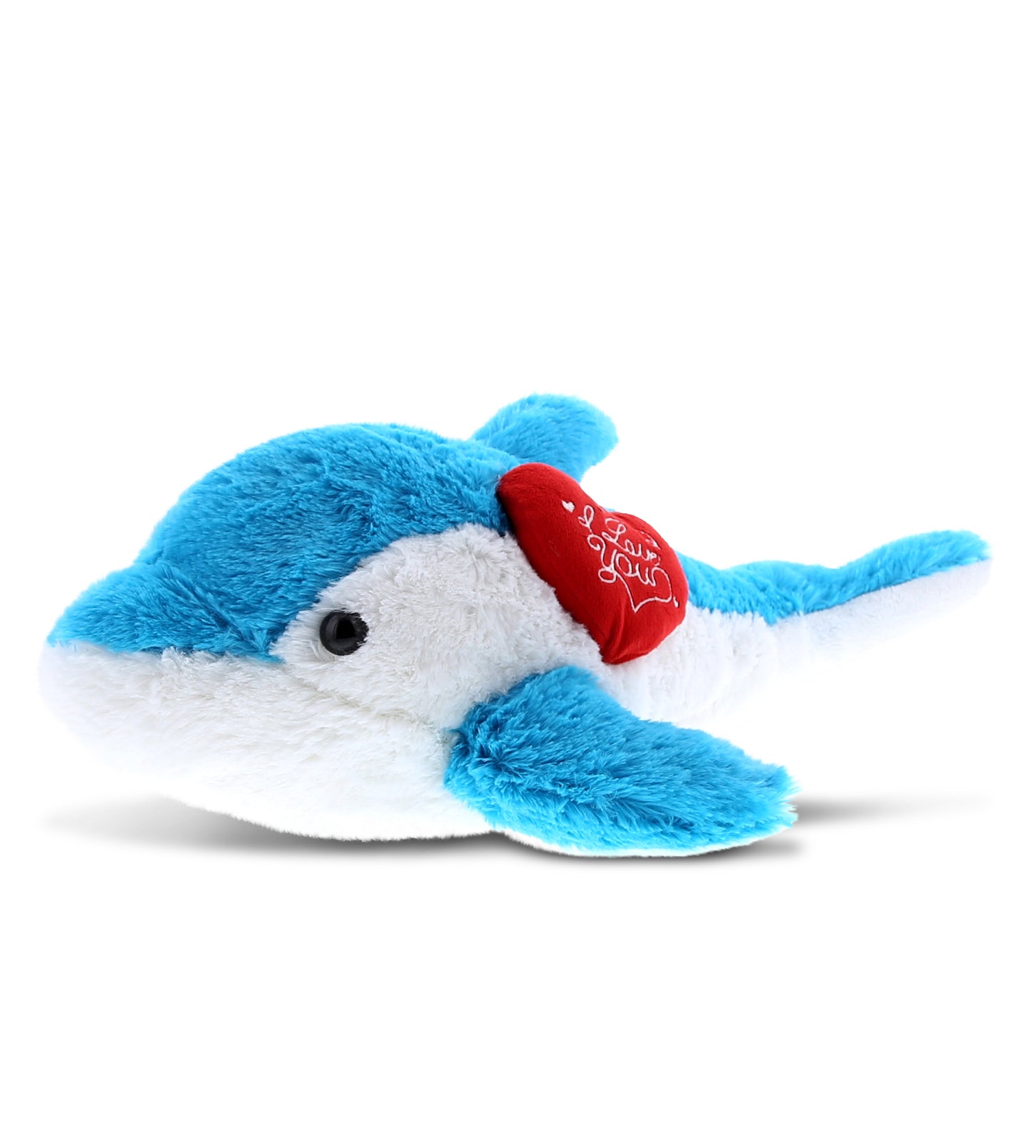 PLUSH I LOVE YOU RED HEART - SUPER-SOFT PLUSH - DOLPHIN