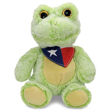 SUPER-SOFT PLUSH - SITTING FROG WITH TEXAS FLAG BANDANA