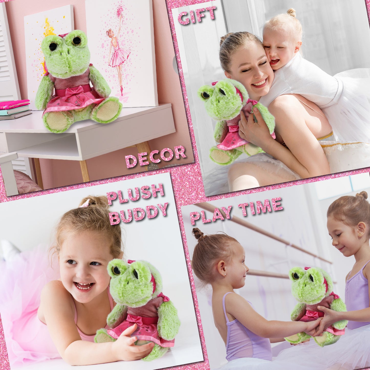 SUPER-SOFT PLUSH - SITTING FROG BALLERINA